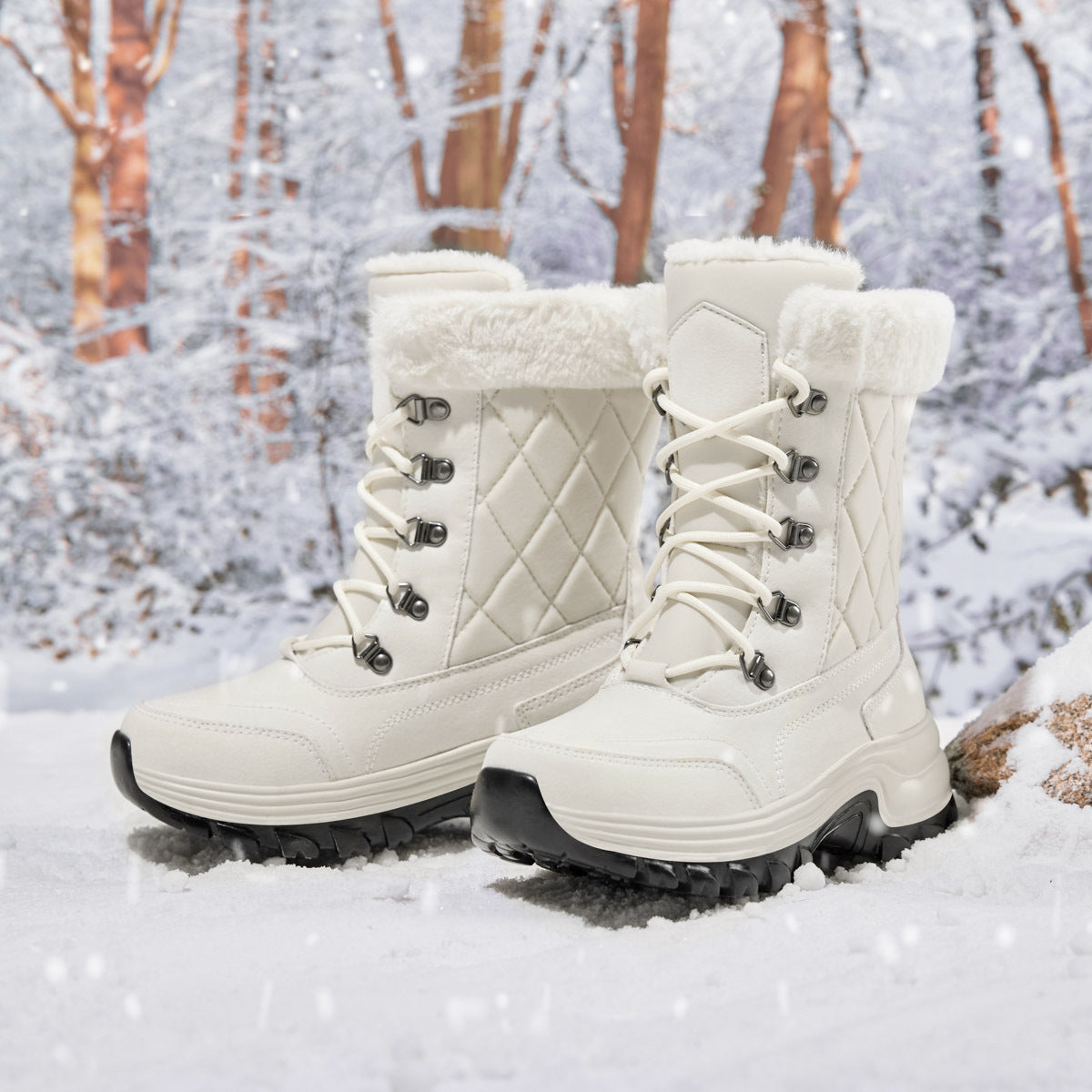 Valenzora | Casual winter fleece-lined boots for women