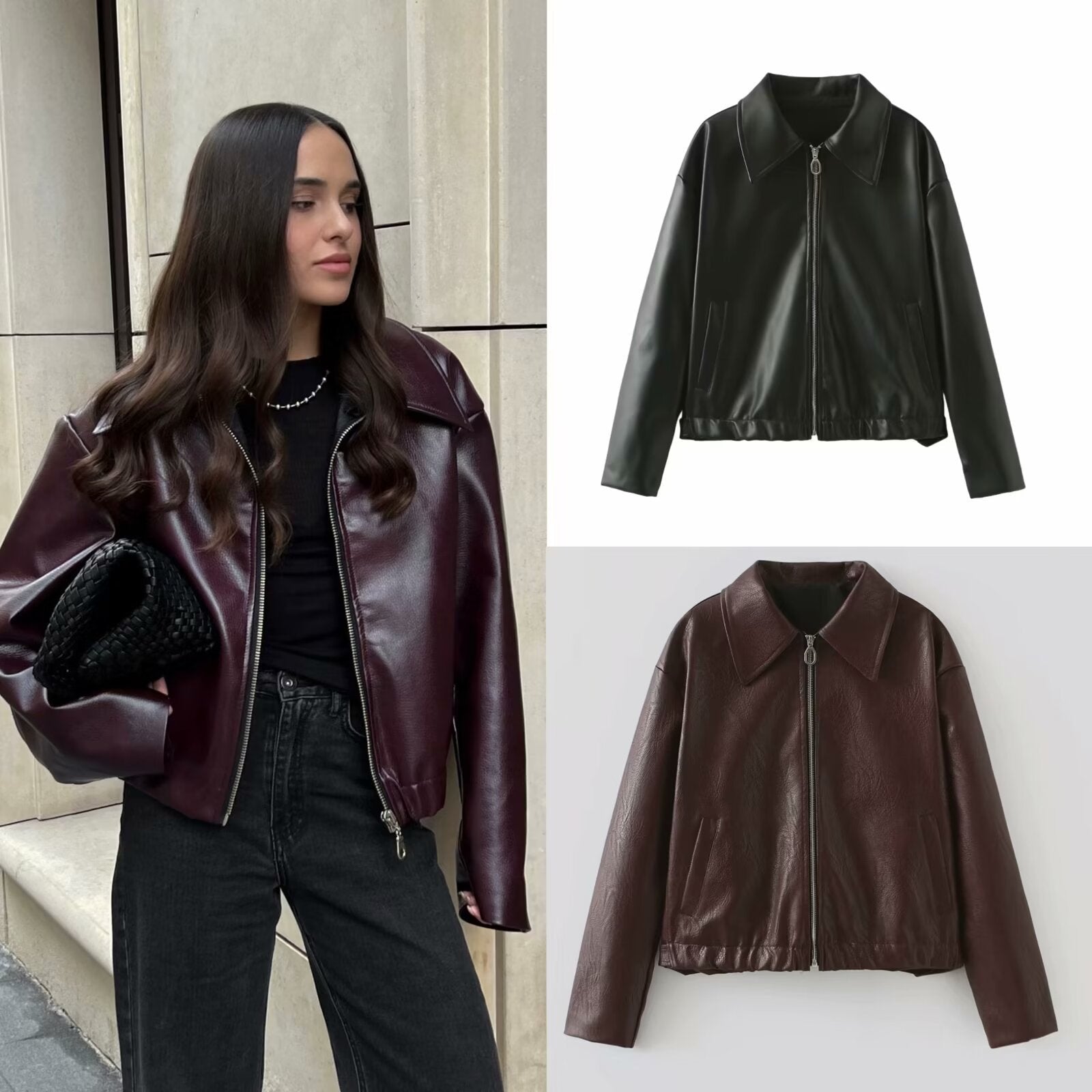 Valenzora | Elegant leather jacket