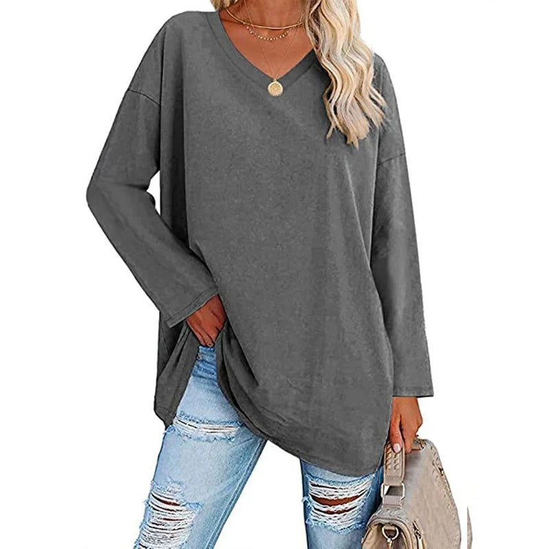 Valenzora | V-Neck Knitted Top for Women - Stylish and Comfortable Sweater