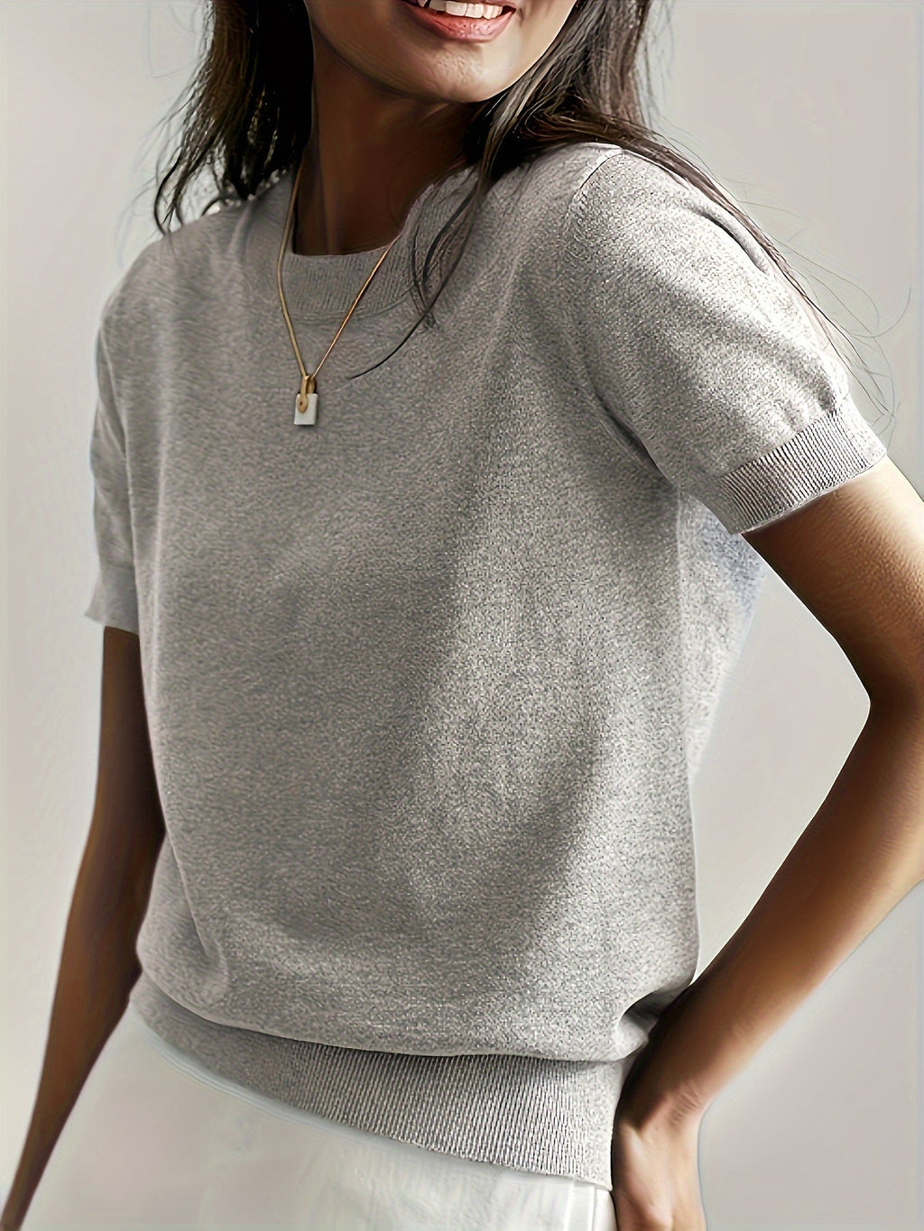 Valenzora | Strickshirt mit R-Ausschnitt