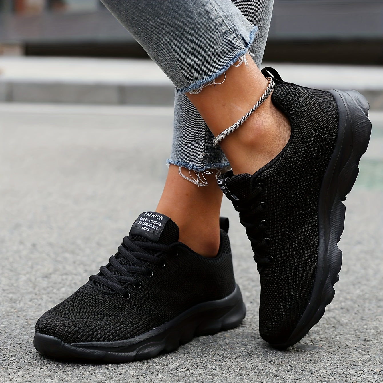 Valenzora | Breathable knitted women's sneakers