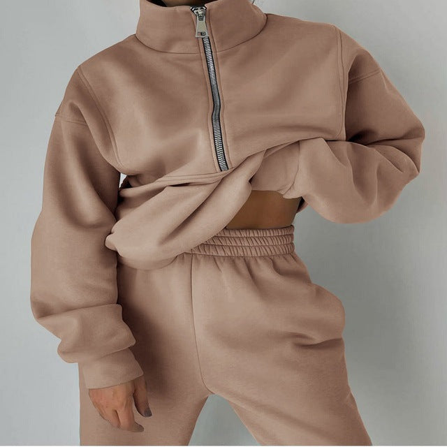 Valenzora sweatshirt and trousers for women's clothing with zipper