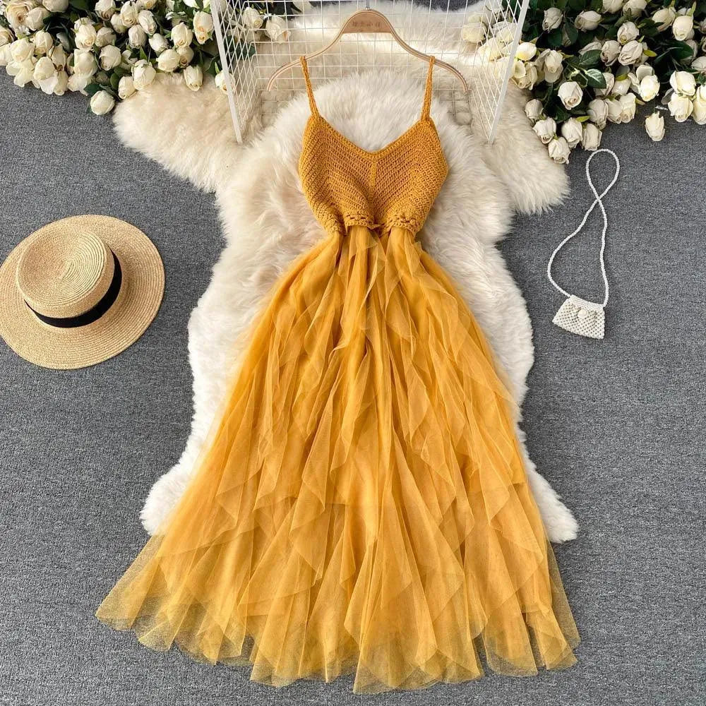 Valenzora | Dress made of mesh loop
