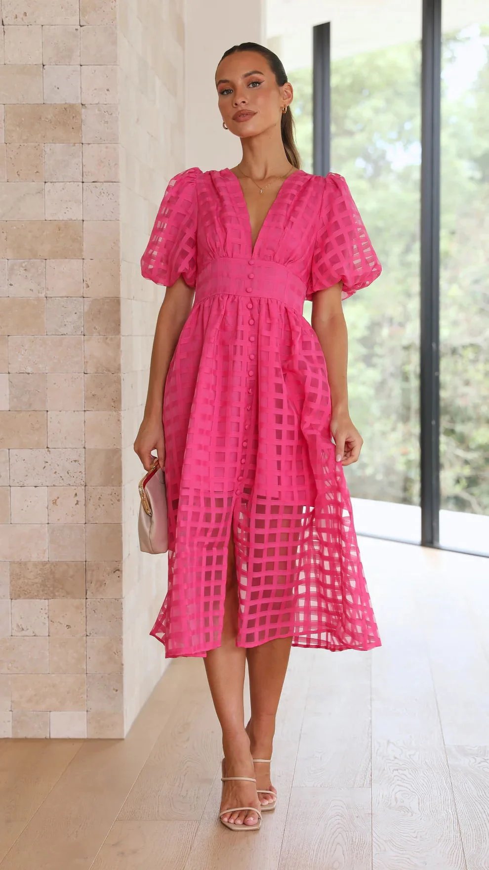 Valenzora | Midikleid mit Puffärmeln