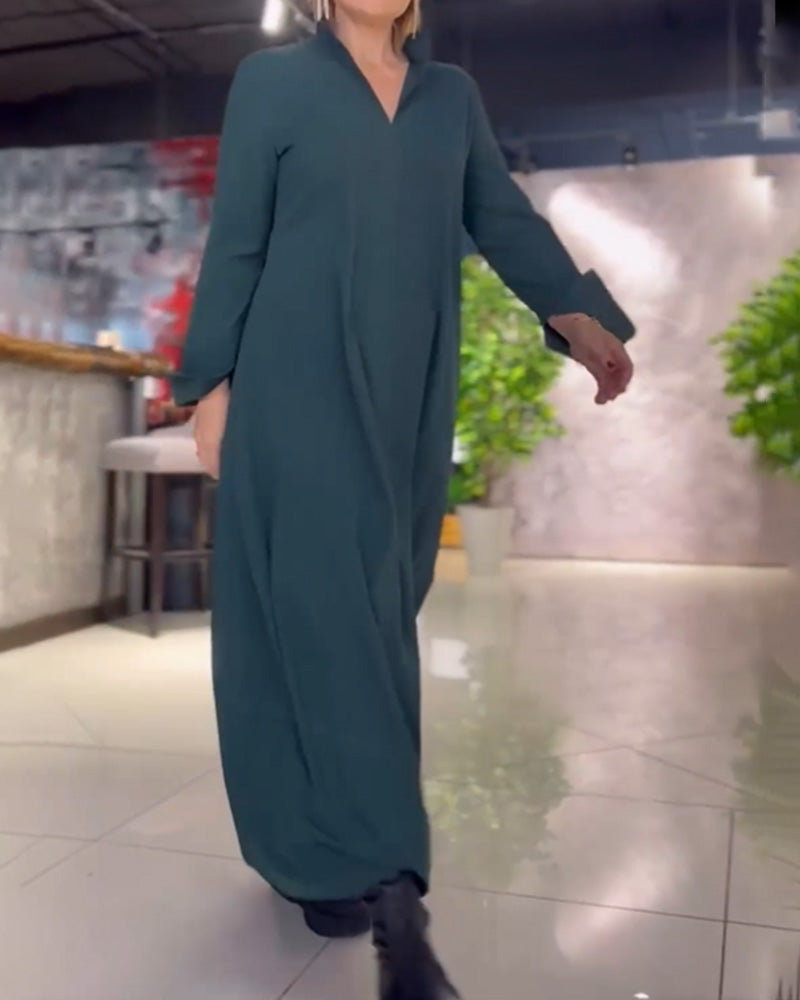 Valenzora long dress with side slit