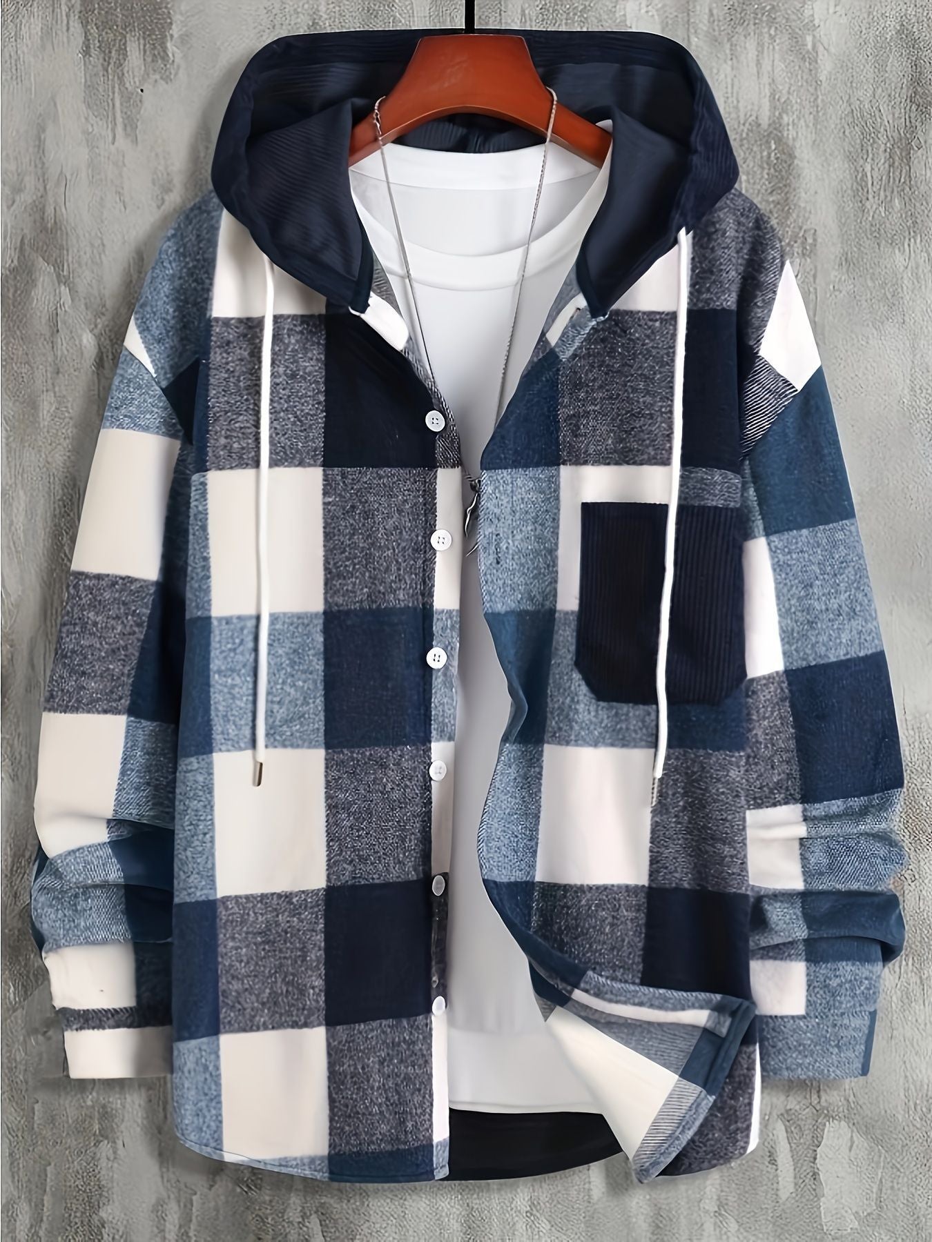 Valenzora | Relax Fit Flannel Shirt with Hood