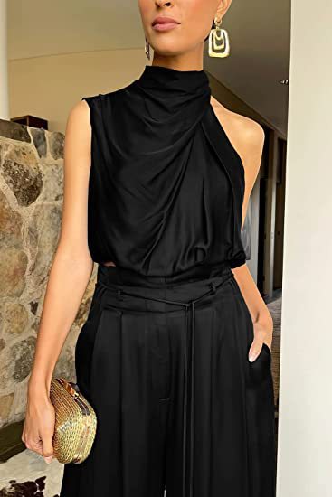 Valenzora | Casual Sleeveless Top with Midriff and Wide Legs 2-Piece Set Women's Clothing