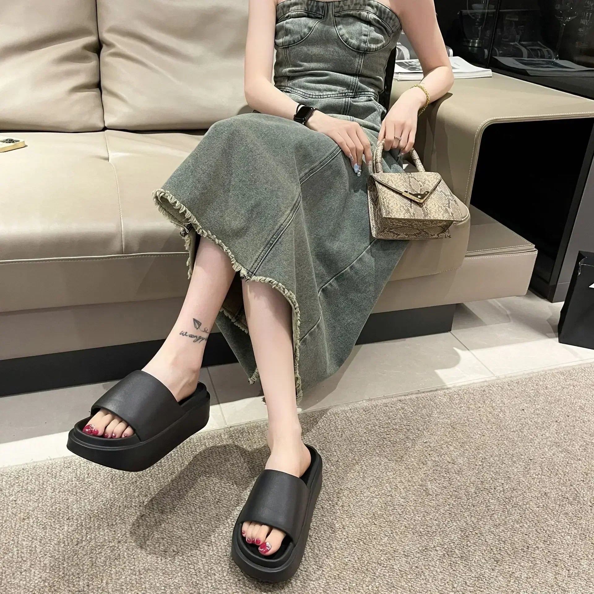 Valenzora - Non-slip elevated platform EVA slippers for women