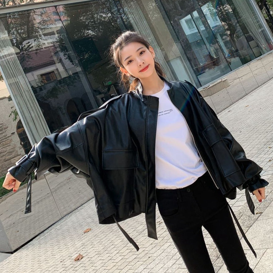 Valenzora | Women's Leather Jacket with Box Cut