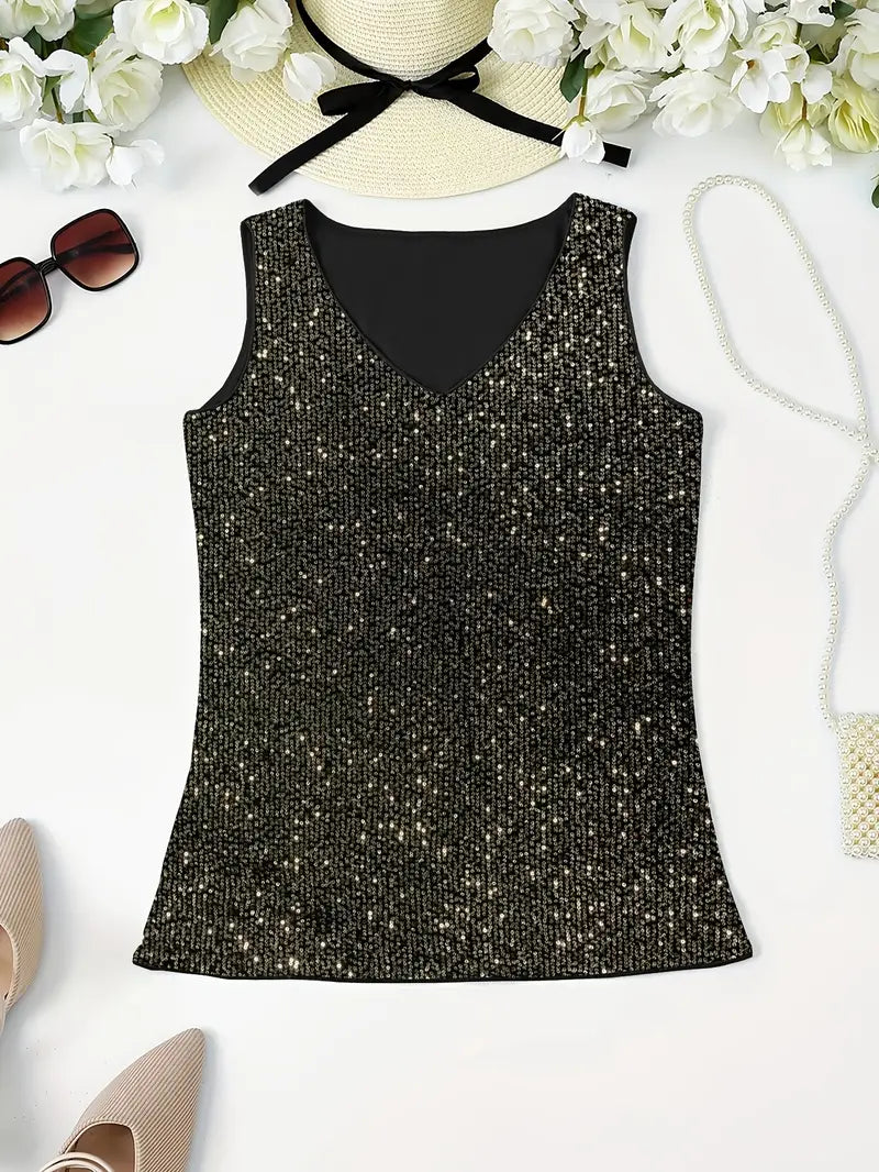 Valenzora | Elegant sleeveless top with sequins