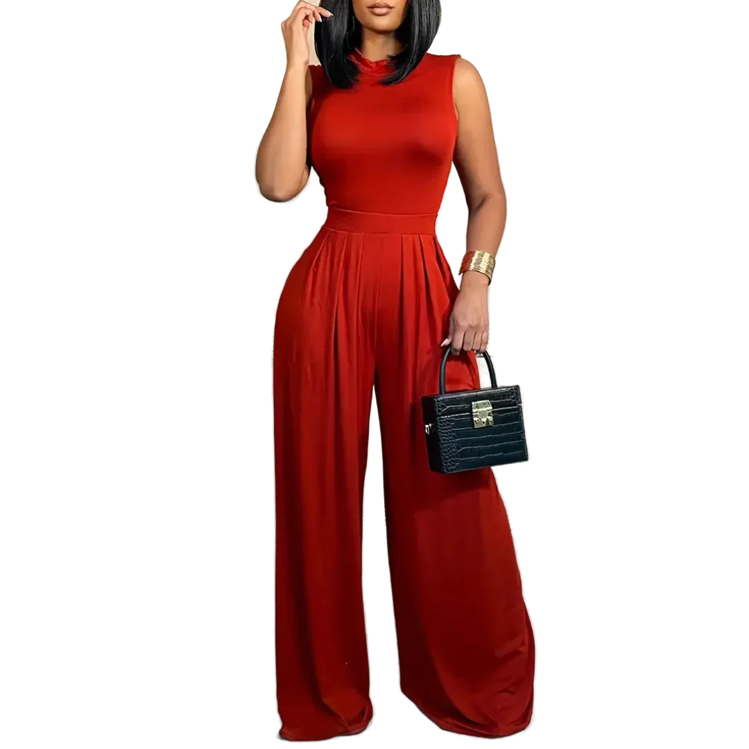 Sleeveless jumpsuit - Boho - Floral print Wide leg