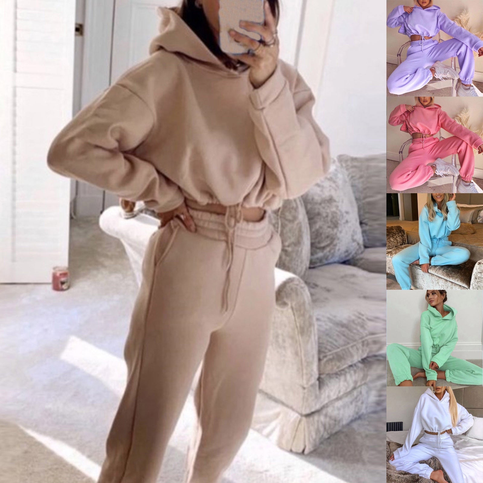 Valenzora Elegance - Women's 2-piece tracksuit with long-sleeved hoodie