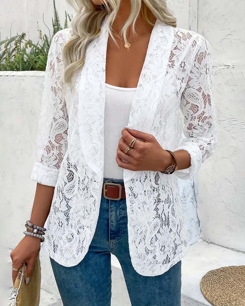 Valenzora | Eleganter Blazer mit Spitze