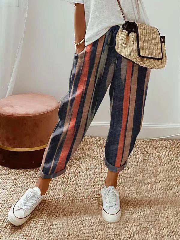 Valenzora | Casual Cotton Linen Trousers for Women