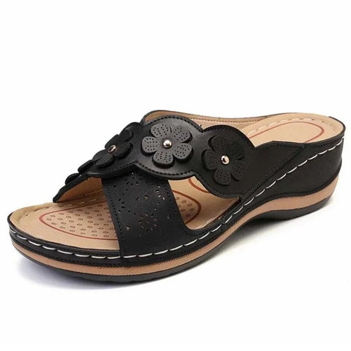 Valenzora | Orthopedic Women's Sandal with Floral Pattern