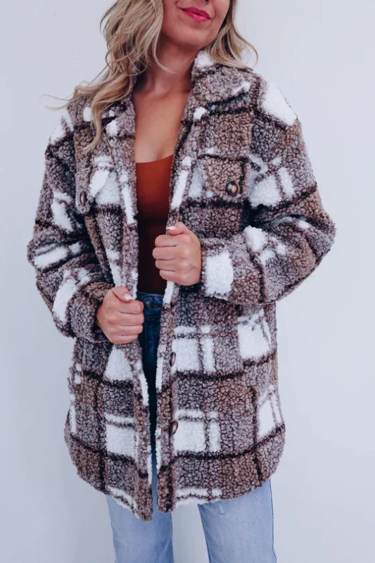 Polar fleece wool blanket jacket