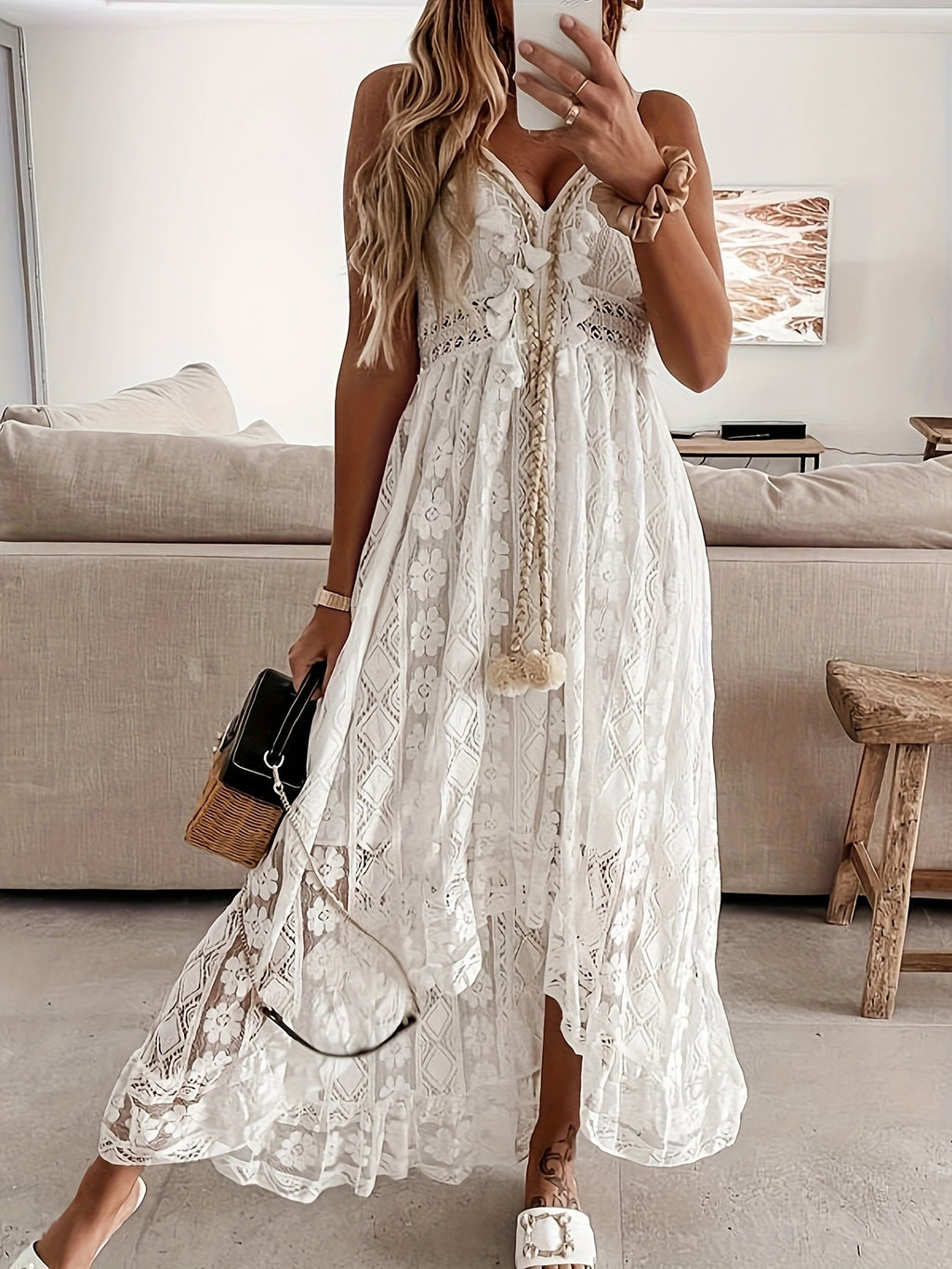 Valenzora | V-neck maxi dress for women