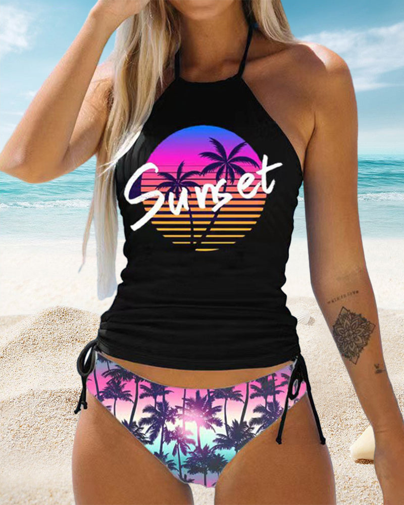 Valenzora | Swimsuit set with palm motif
