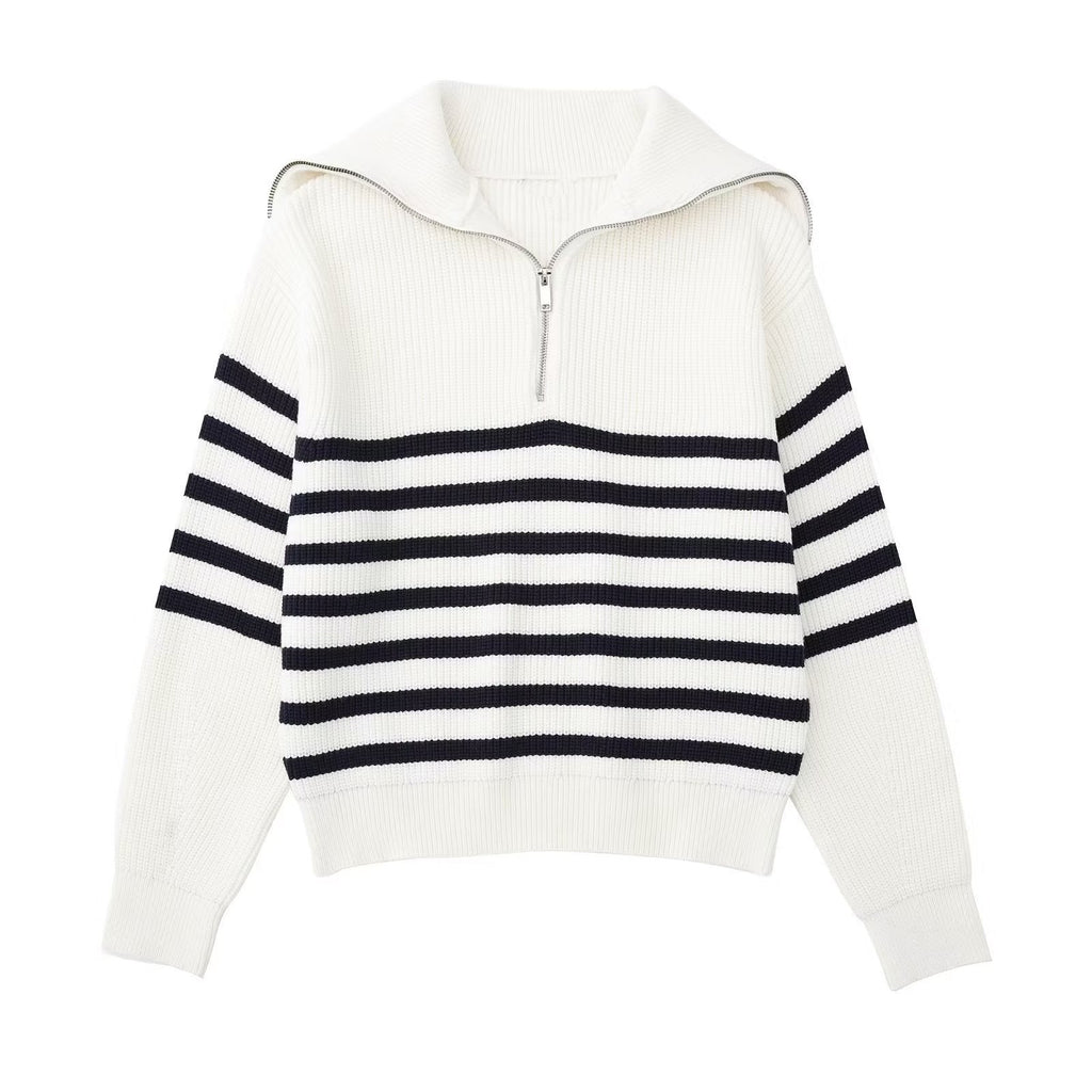 Valenzora | All Match Wollpullover mit offenem Kragen