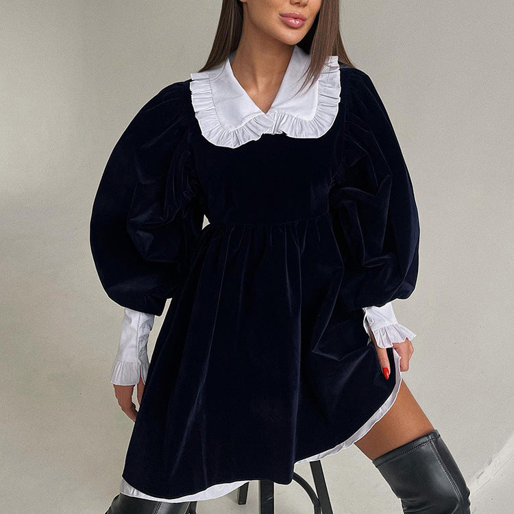 Valenzora | Luxurious French Style Doll Collar Fashion Dress