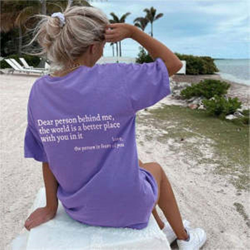 Valenzora | Women's T-shirt with round neck and slogan