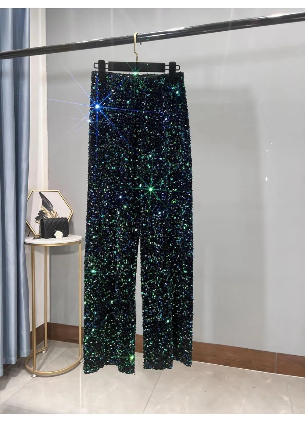 Valenzora | Wide-leg sun pants with sequins