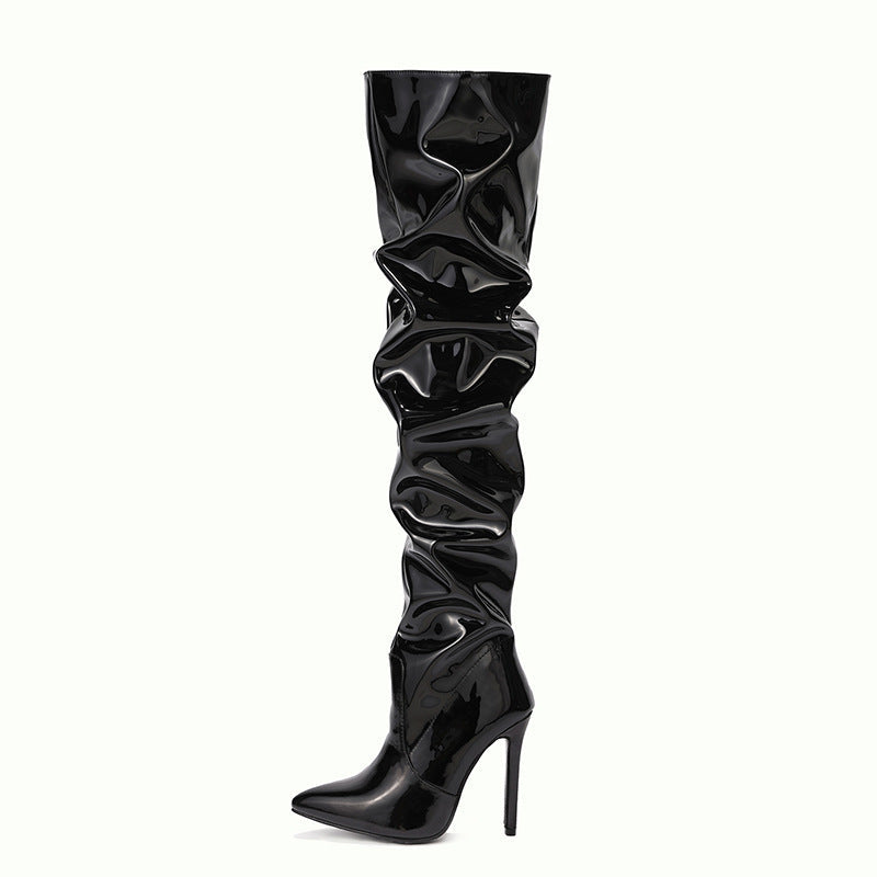 Valenzora | Knee-high long boots for women with super high heels for parties