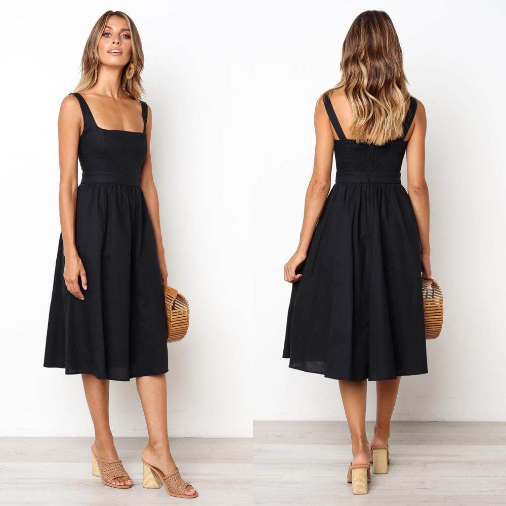 Valenzora | Party Solid Color Dress