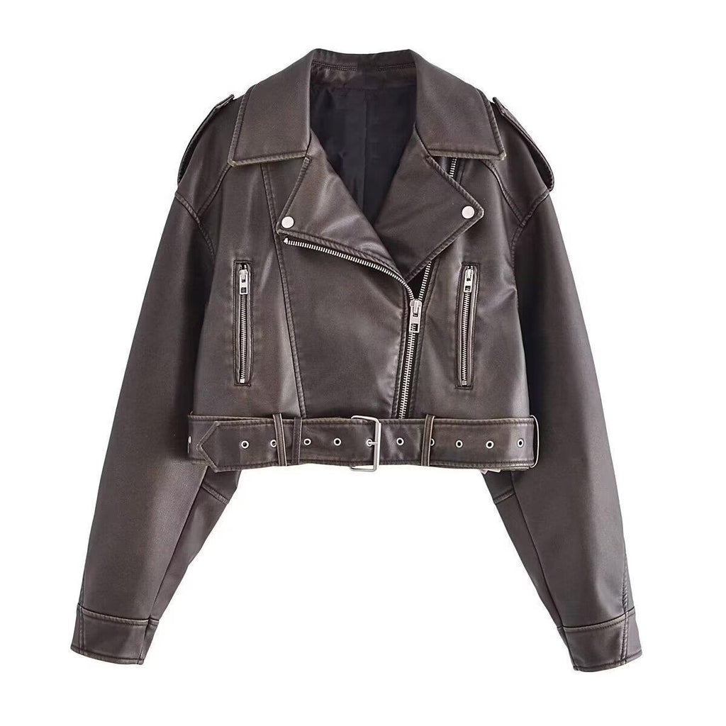 Valenzora | Washable, Gradient Leather Jacket for Women*