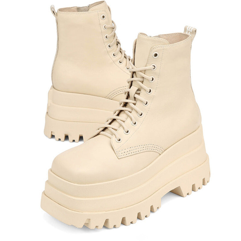 Valenzora | Fashion Shoelaces Martin Knight Women's Ankle Boots