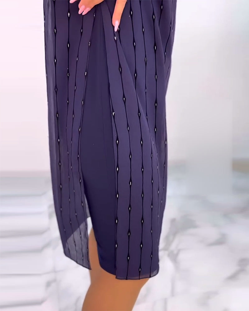 Valenzora | Kleid einfarbig plissiert