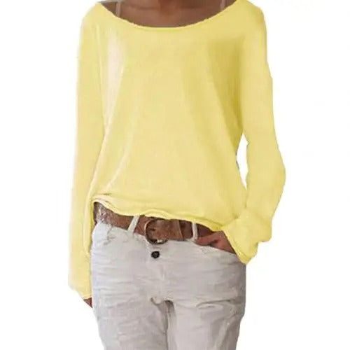 Valenzora | Loosely knitted women's long-sleeved shirt