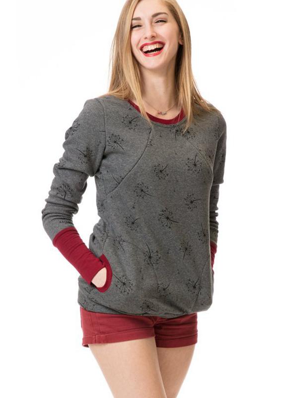 Valenzora | Maternity chaps, nurse sweatshirts, floral print, pockets, zipper, nursing wear