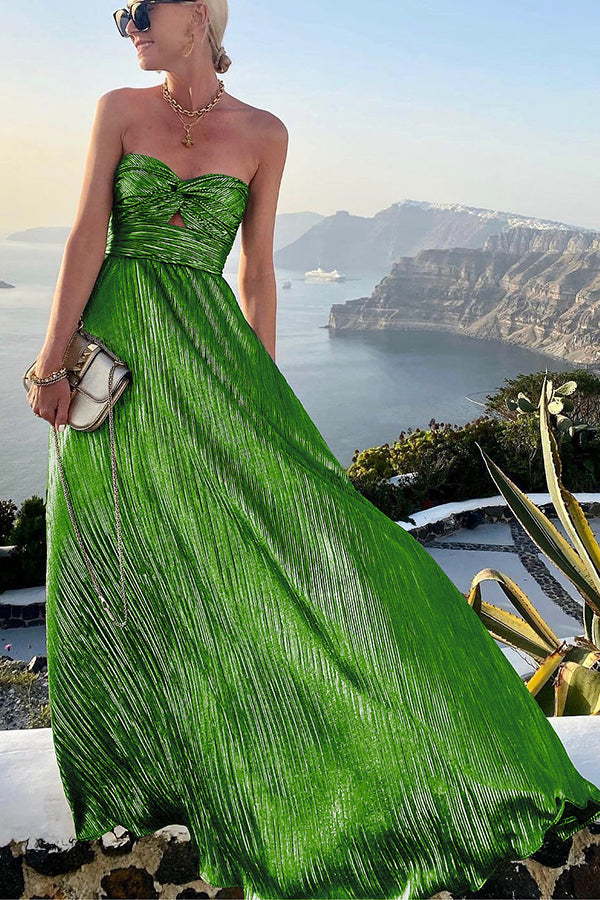 Valenzora | Schulterschimmer-Maxikleid Elegant, leicht & perfekt für glamouröse Abendauftritte
