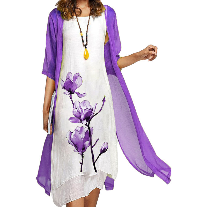 Valenzora | Stylish suit dress with floral pattern