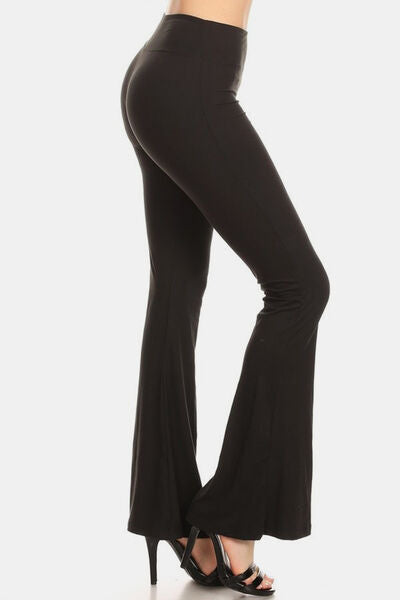Valenzora | High Waist Flared Leggings Black