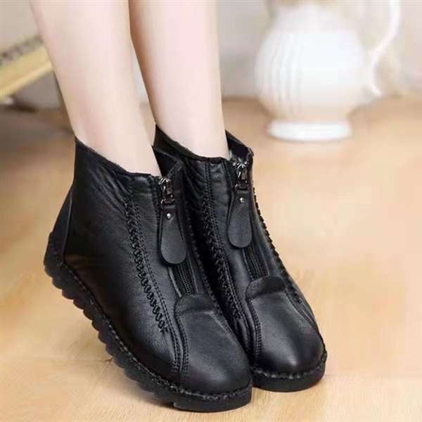 popular, non-slip leather ankle boots