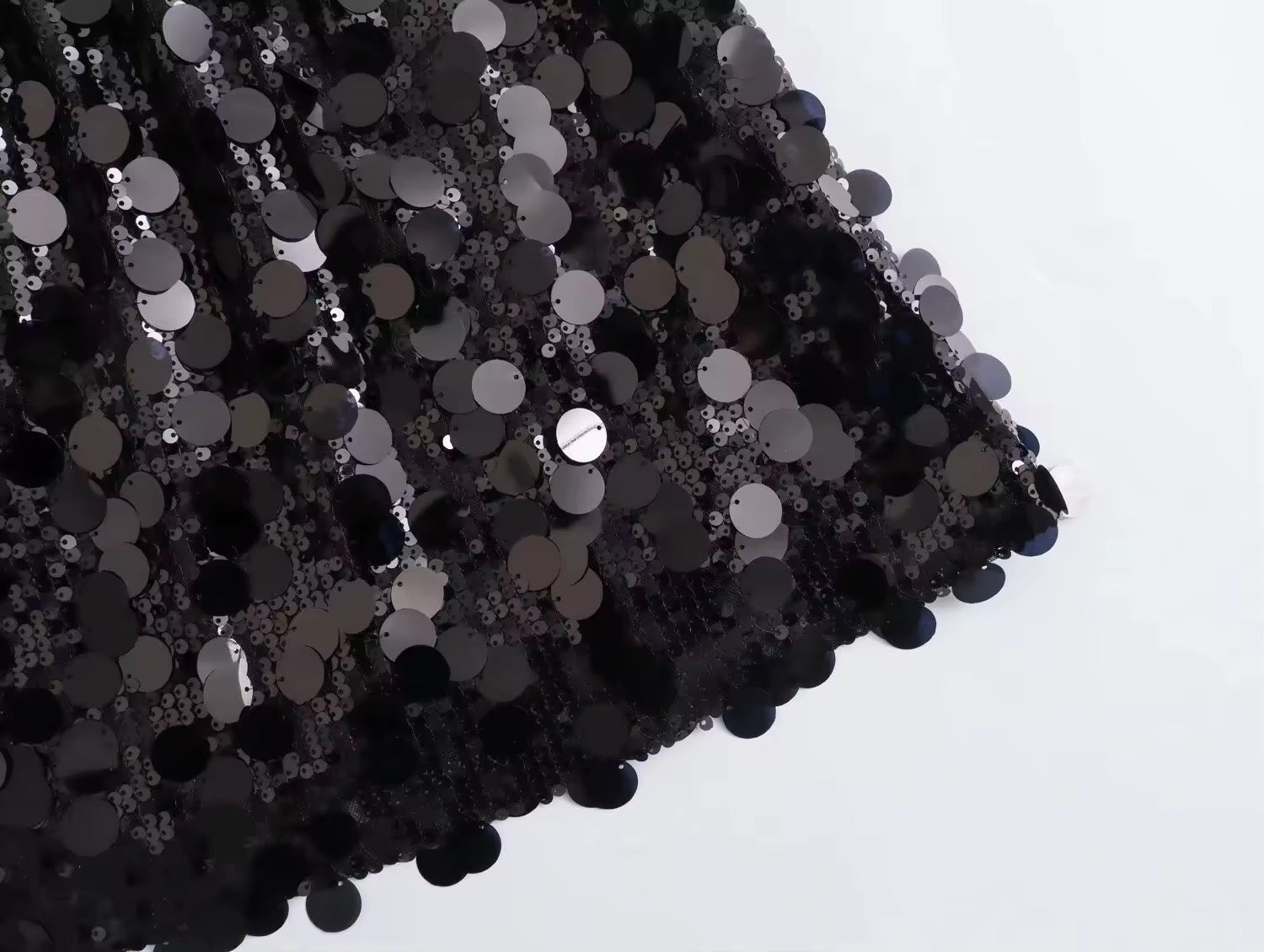 Valenzora | Silver sequin mini skirt