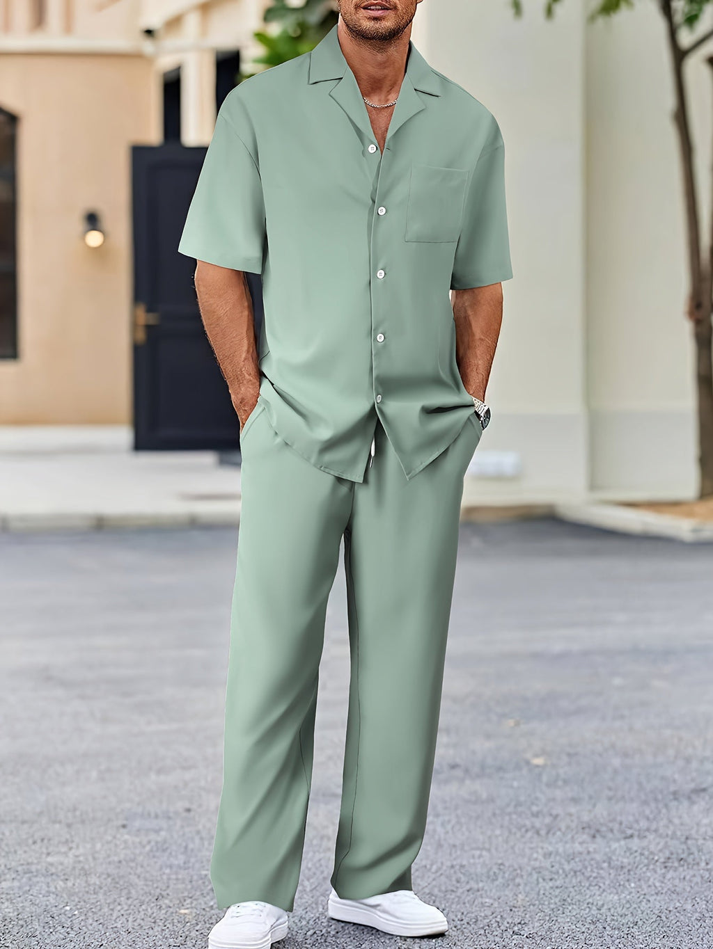 Valenzora | Summer outfit set in a single color