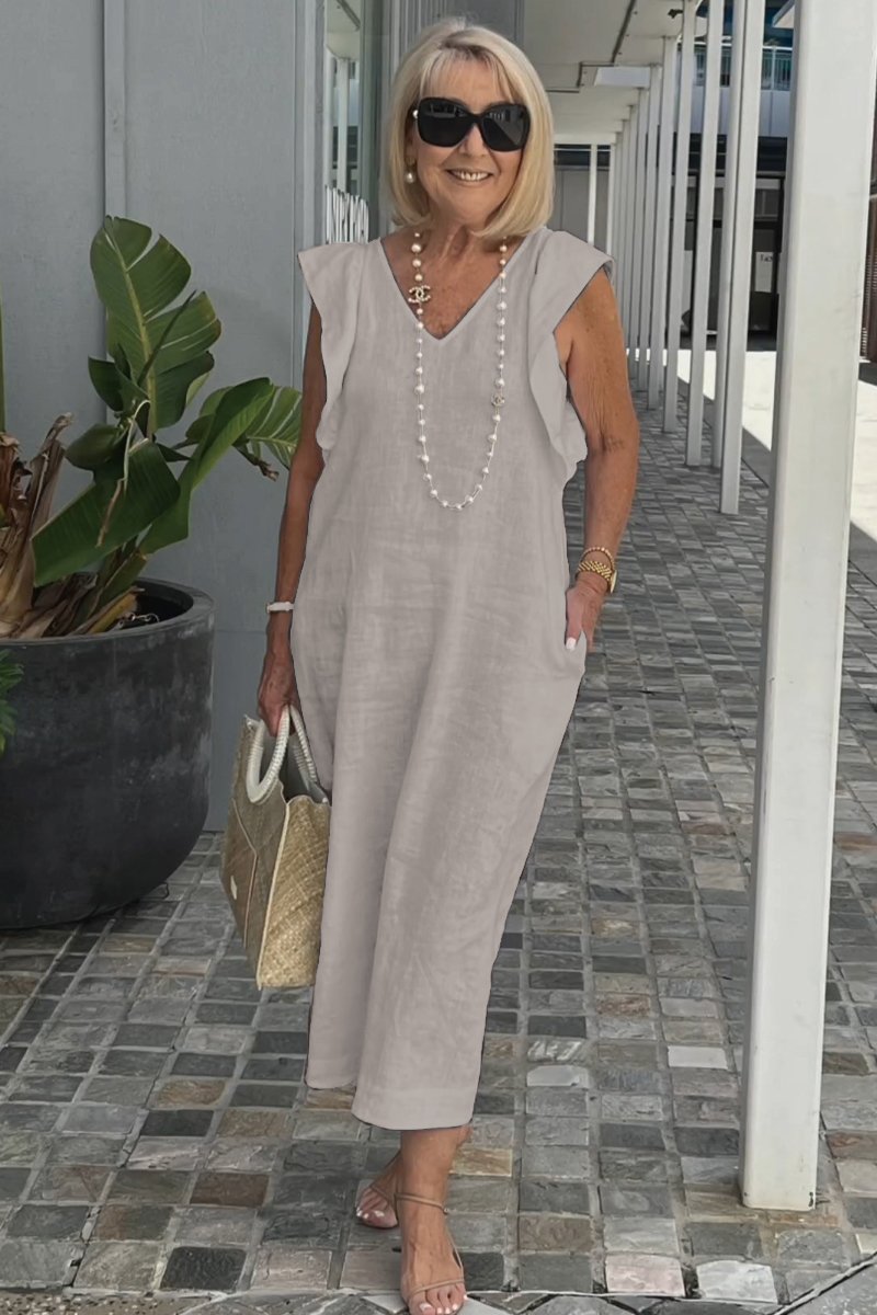 Valenzora | Casual dress made of cotton and linen