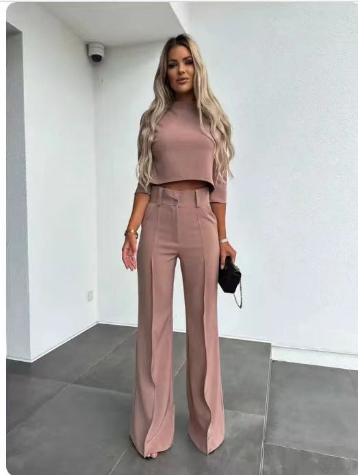 Valenzora Women's clothing set with three-quarter sleeves for fashionable casualness"