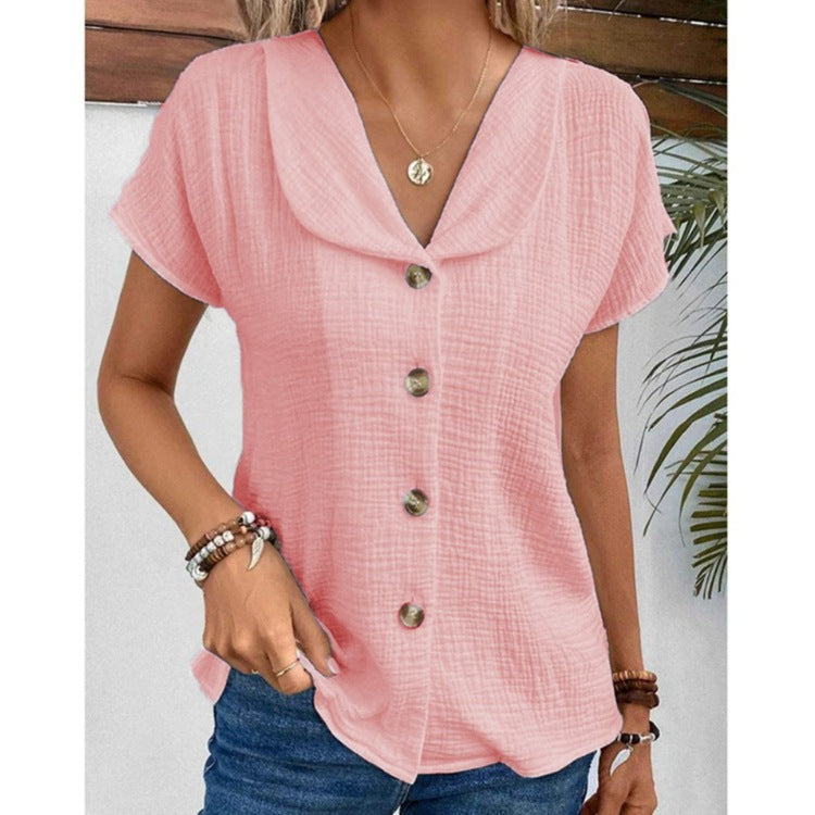 Valenzora | Button-front T-shirt