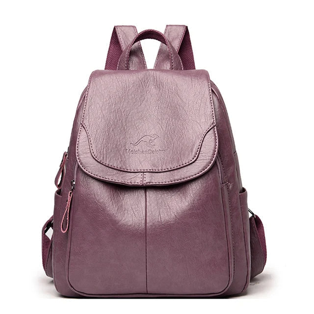 Valenzora | Anti-theft leather backpack for stylish women