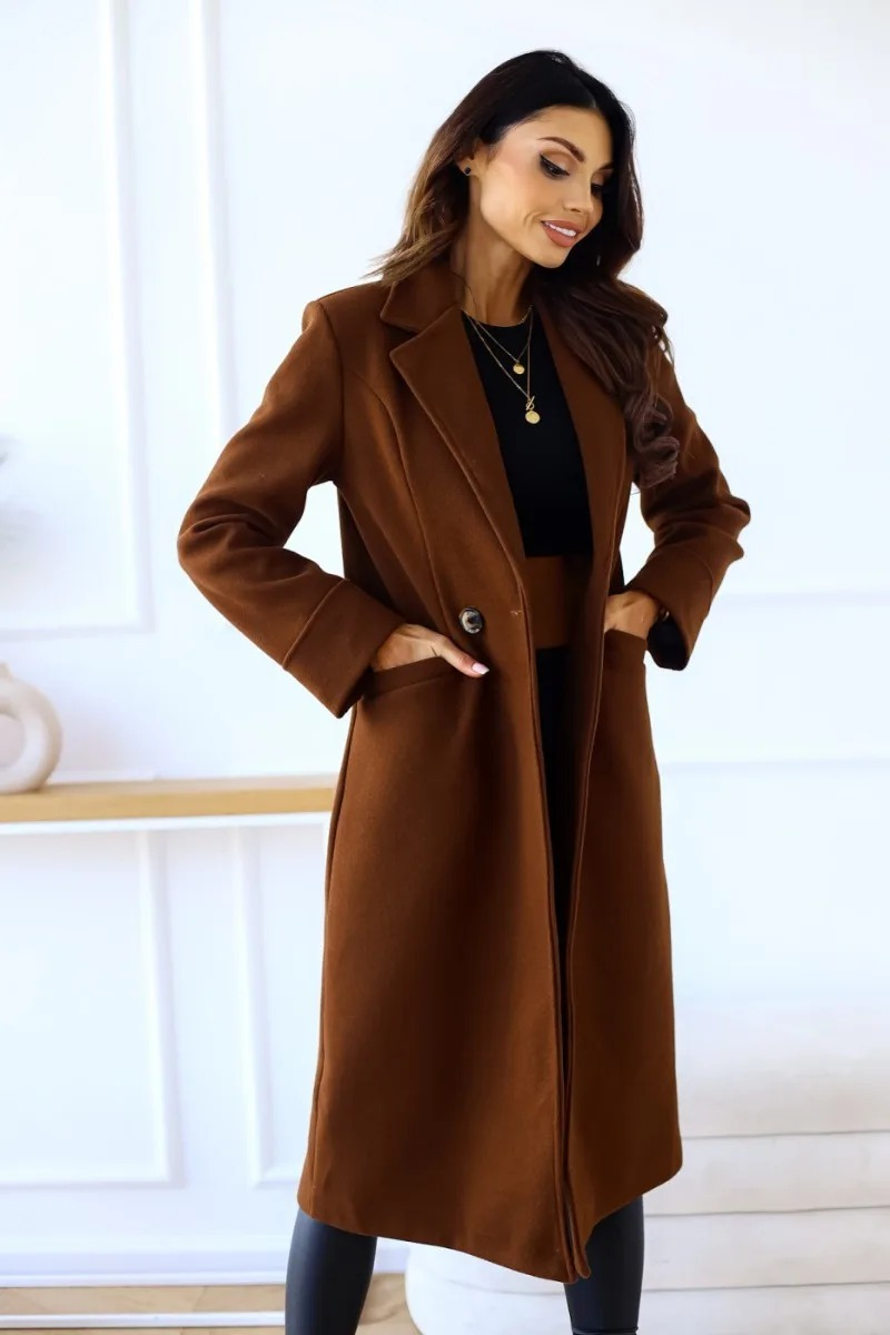 Valenzora | Classic long trench coat with