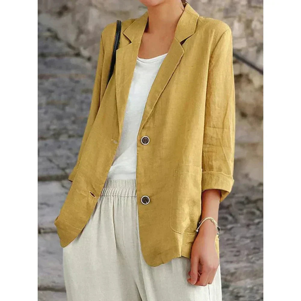 Valenzora | sophisticated, stylish linen blazer
