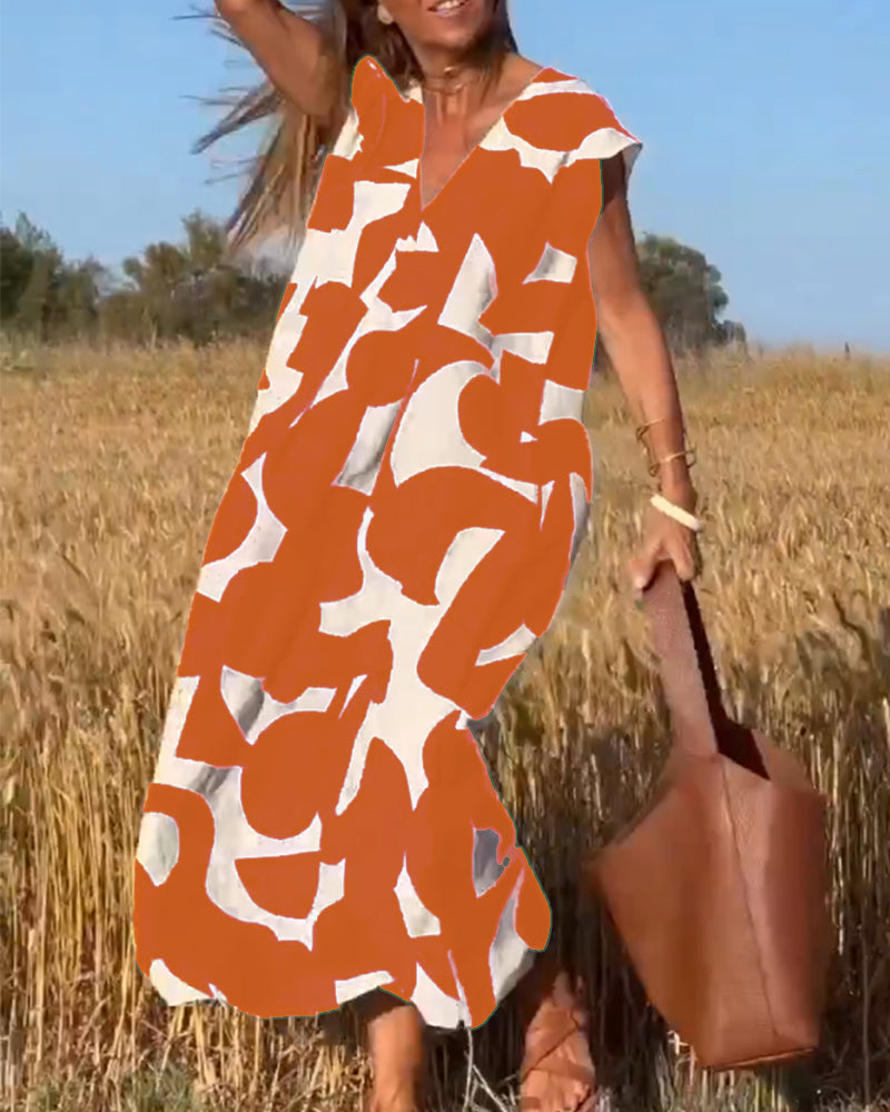 Valenzora | Women's Printed Long Dress