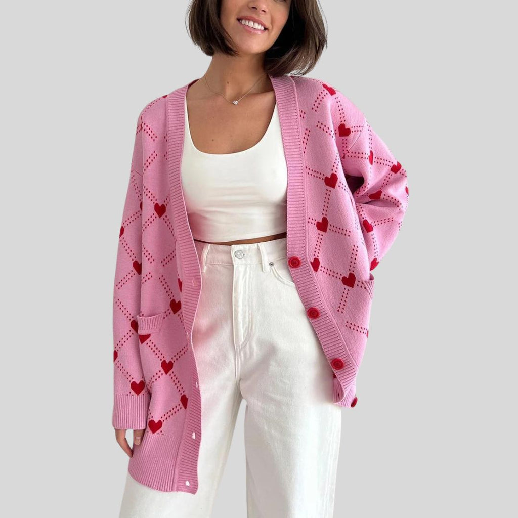 gestrickte Damenstrickjacke