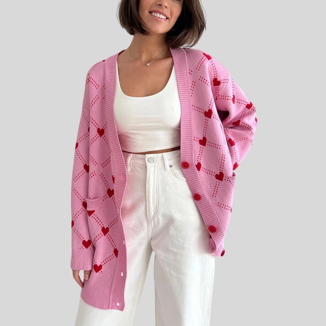 gestrickte Damenstrickjacke