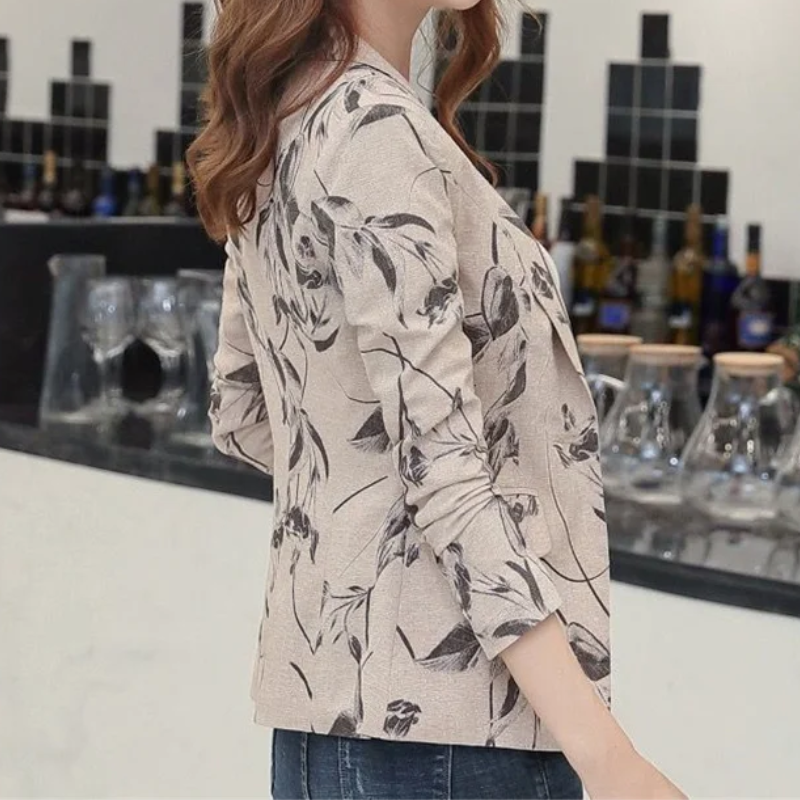 Valenzora | Women's Floral Pattern Blazer Perfect for Spring and Summer