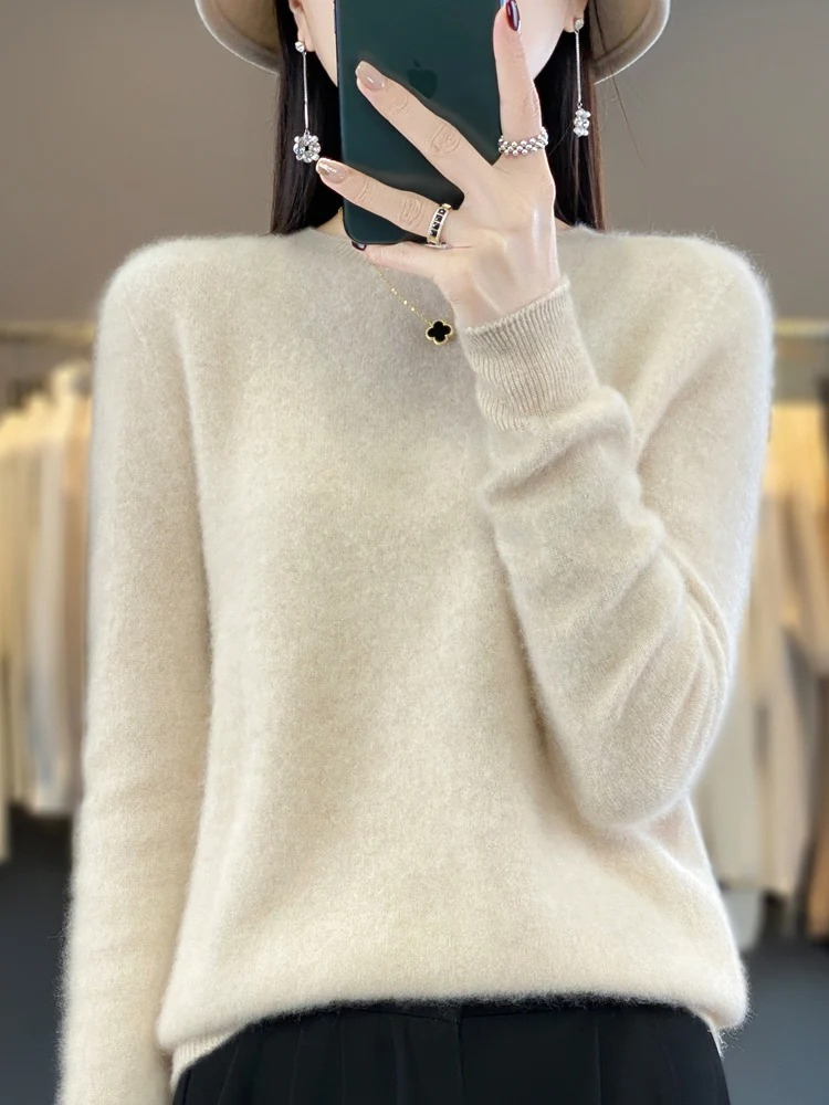 Valenzora | Damen Kaschmirpullover, Rundhals, Weicher und Eleganter Strickpullover